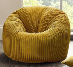 Beautiful Beanbags Adult Classic Beanbag Jumbo Cord Bean Bags Ready Filled - Mustard - thumbnail 3