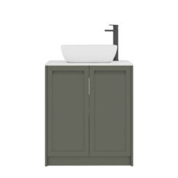Royal Bathrooms Royal Bathroom Elmore 700mm Matt Green Freestanding Countertop Bathroom Vanity Unit 2 Door With Elva Basin - thumbnail 7