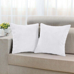 Ameha White Stripe Velvet Cushion Cover 18X18 Inch Set Of 2, Soft Breathable Hypoallergenic Zip Closure - thumbnail 9
