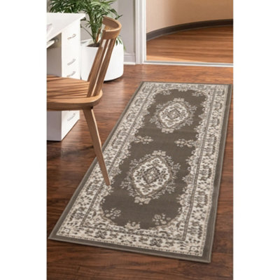 Melrose Colorama Traditional Taupe Large Area Indoor Runner Rug 67/300Cm - image 1
