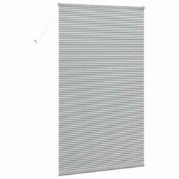 Berkfield Window Blind With Curtains Manual Silver Aluminium - thumbnail 7