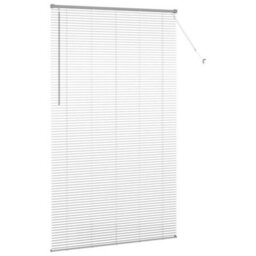 Berkfield Window Blind With Curtains Manual Silver Aluminium - thumbnail 6