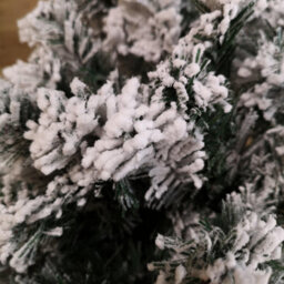 Samuel Alexander 7Ft (2.1M) Snowflocked Spiral Christmas Tree With Green Metal Stand - thumbnail 6