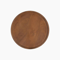 Furniturebox Uk Malaya Round Walnut Wood 3 Leg Side Table - thumbnail 6