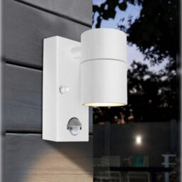 Long Life Lamps Company Pir Matt White Stainless Steel Single Outdoor Down Wall Light Movement Sensor Zlc057Dsenw - thumbnail 7
