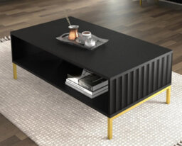 Arte Wave Coffee Table In Black Matt W900mm X H430mm X D600mm - thumbnail 3