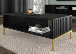 Arte Wave Coffee Table In Black Matt W900mm X H430mm X D600mm - thumbnail 2