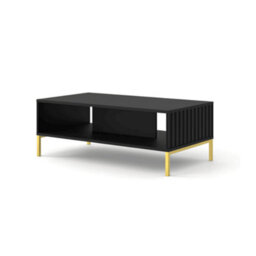 Arte Wave Coffee Table In Black Matt W900mm X H430mm X D600mm - thumbnail 1