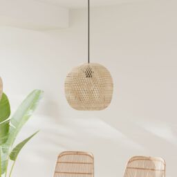 GoodHome Verdin Neutral Natural Round Lamp Shade (D)40Cm - thumbnail 2