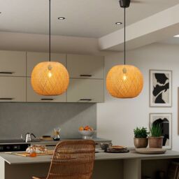 GoodHome Verdin Neutral Natural Round Lamp Shade (D)40Cm - thumbnail 6