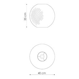 GoodHome Verdin Neutral Natural Round Lamp Shade (D)40Cm - thumbnail 7