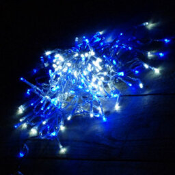 Samuel Alexander 200 Led 16M Premier Christmas Outdoor Function Lights Timer Clear Cable Blue & White - thumbnail 4
