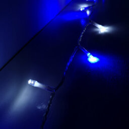 Samuel Alexander 200 Led 16M Premier Christmas Outdoor Function Lights Timer Clear Cable Blue & White - thumbnail 5