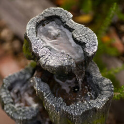 Primrose 5 Tier Tree Trunk Falls Cascading Garden Outdoor Water Feature Fountain With Led Lights H56Cm - thumbnail 6