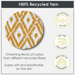 Emma Barclay Casablanca 100% Recycled Cotton Throw, Ochre - 178 X 254 Cm - thumbnail 4