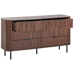 Beliani 6 Drawer Chest Bradley Dark Brown - thumbnail 7
