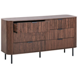 Beliani 6 Drawer Chest Bradley Dark Brown - thumbnail 6