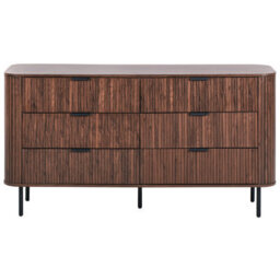 Beliani 6 Drawer Chest Bradley Dark Brown - thumbnail 4