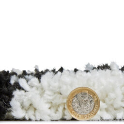 White Black Shaggy Geometric Moroccan Shaggy Modern Easy To Clean Rug For Dining Room-160Cm X 220Cm - thumbnail 4