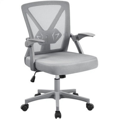Ergonomic Office Chair Flip-Up Armrests Adjustable Gray - image 1
