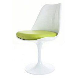 Fusion Living Tulip Set - Marble Medium Circular Table And Four Chairs With Pu Cushion Green - thumbnail 4