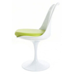 Fusion Living Tulip Set - Marble Medium Circular Table And Four Chairs With Pu Cushion Green - thumbnail 5