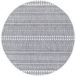 Livabliss Round Eagean-Geometric Black White In- & Outdoor Rug 160 X 160 Cm Easy Care, Non Shedding - thumbnail 2