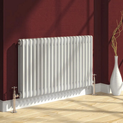 Planet Radiators Two Column 450 X 1190mm Cast Iron Style Radiator White