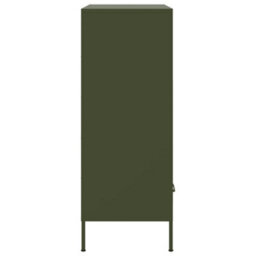 Berkfield Highboard Olive Green 68X39X101.5 Cm Steel - thumbnail 7