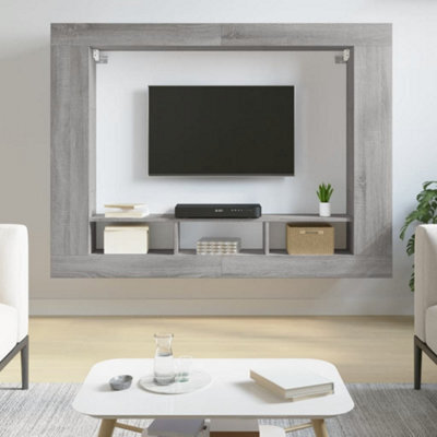 Walplus Tv Cabinet Grey Sonoma 152X22X113 Cm Engineered Wood - image 1