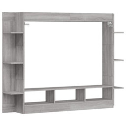 Walplus Tv Cabinet Grey Sonoma 152X22X113 Cm Engineered Wood - thumbnail 6