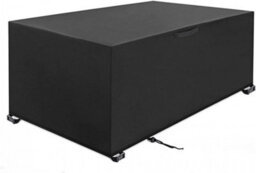 Waterproof Outdoor Table Cover, Rectangular Furniture Cover In 420D Oxford Fabric, 242X162X100 Cm (Black) - thumbnail 1