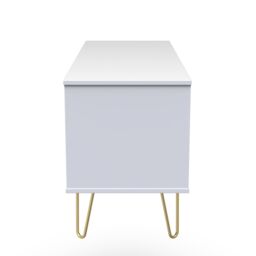 Diamond Ready Assembled Matt White Media Unit & 4 Drawers, (H)112Cm X (W)50.5Cm X (D)41.5Cm - thumbnail 7
