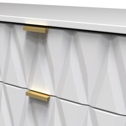 Diamond Ready Assembled Matt White Media Unit & 4 Drawers, (H)112Cm X (W)50.5Cm X (D)41.5Cm - thumbnail 6