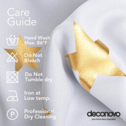 Deconovo Thermal Blackout Curtains, Gold Star Foil Printed Eyelet Curtains For Living Room, W52 X L84 Inch, Silver Grey, 2 Panels - thumbnail 7