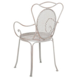Beliani Bistro Chairs Set Of 2 Grey Shabby Chic French Style - Compact Balcony Chairs - thumbnail 4