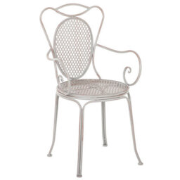 Beliani Bistro Chairs Set Of 2 Grey Shabby Chic French Style - Compact Balcony Chairs - thumbnail 5