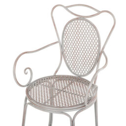 Beliani Bistro Chairs Set Of 2 Grey Shabby Chic French Style - Compact Balcony Chairs - thumbnail 6