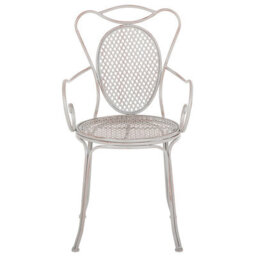 Beliani Bistro Chairs Set Of 2 Grey Shabby Chic French Style - Compact Balcony Chairs - thumbnail 2