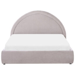 Beliani Ottoman Bed Chenille Mouzon 140 X 200 Cm (Eu Double) Taupe - thumbnail 6