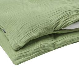 Beliani Duvet Cover Set Sumner 150 X 200 Cm Cotton Muslin Green - thumbnail 7