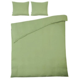 Beliani Duvet Cover Set Sumner 150 X 200 Cm Cotton Muslin Green - thumbnail 3