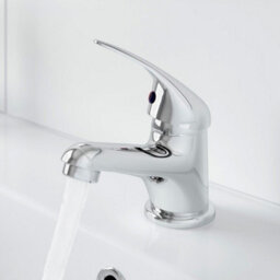 Affine 550mm Freestanding Bathroom Vanity Unit Basin Sink White Tap & Waste Bundle - thumbnail 6