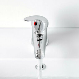 Affine 550mm Freestanding Bathroom Vanity Unit Basin Sink White Tap & Waste Bundle - thumbnail 7