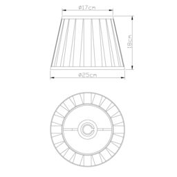 Cream & Green Pleated Tapered Lamp Shade (D)25Cm - thumbnail 7