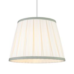 Cream & Green Pleated Tapered Lamp Shade (D)25Cm - thumbnail 3