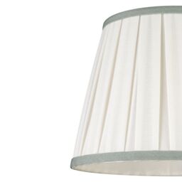 Cream & Green Pleated Tapered Lamp Shade (D)25Cm - thumbnail 4