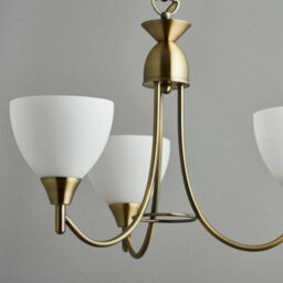 Hanging Ceiling Pendant Light Antique Brass 3X Shade Lamp Bulb Holder Fitting - thumbnail 4
