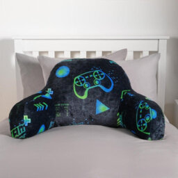 OHS Gaming Cushion Bed Pillow Reading Gamer Support Arms Lumbar Chair, Green - thumbnail 4