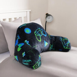 OHS Gaming Cushion Bed Pillow Reading Gamer Support Arms Lumbar Chair, Green